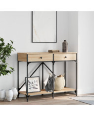 Table console chêne sonoma 100x39x78,5 cm bois d'ingénierie | Mobilier & Déco