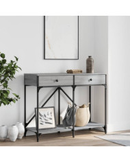 Table console sonoma gris 100x39x78,5 cm bois d'ingénierie | Mobilier & Déco