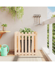 Jardinière avec design de clôture 70x70x70 cm pin massif | Mobilier & Déco