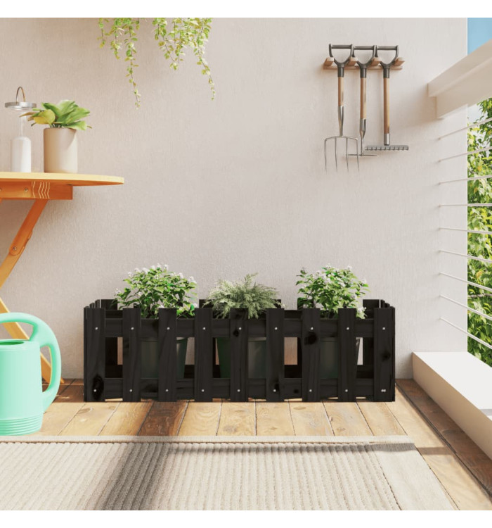 Lit surélevé de jardin design de clôture 100x30x30cm pin massif | Mobilier & Déco