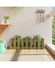 Lit surélevé de jardin design de clôture bois de pin imprégné | Mobilier & Déco