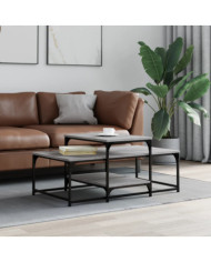 Table basse sonoma gris 102x60x45 cm bois d'ingénierie | Mobilier & Déco