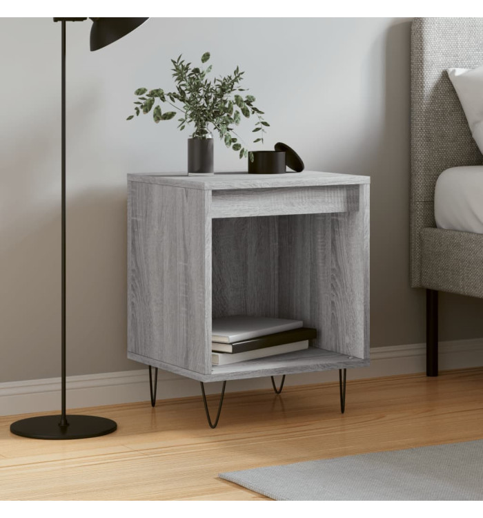 Table de chevet sonoma gris 40x35x50 cm bois d’ingénierie | Mobilier & Déco