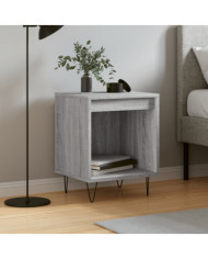 Table de chevet sonoma gris 40x35x50 cm bois d’ingénierie | Mobilier & Déco