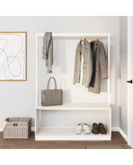 Porte-vêtements et rangement des chaussures bois massif de pin | Mobilier & Déco
