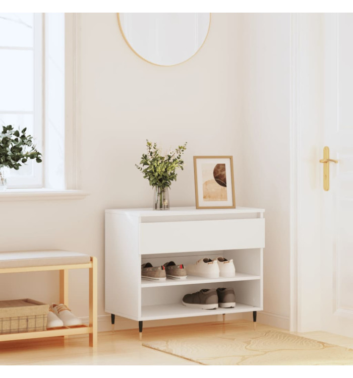 Armoire à chaussures Blanc 70x36x60 cm Bois d'ingénierie | Mobilier & Déco
