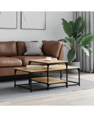 Table basse chêne sonoma 102x60x45 cm bois d'ingénierie | Mobilier & Déco