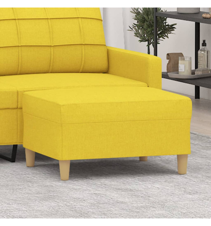 Repose-pied Jaune clair 70x55x41 cm Tissu | Mobilier & Déco
