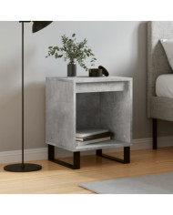 Table de chevet gris béton 40x35x50 cm bois d’ingénierie | Mobilier & Déco