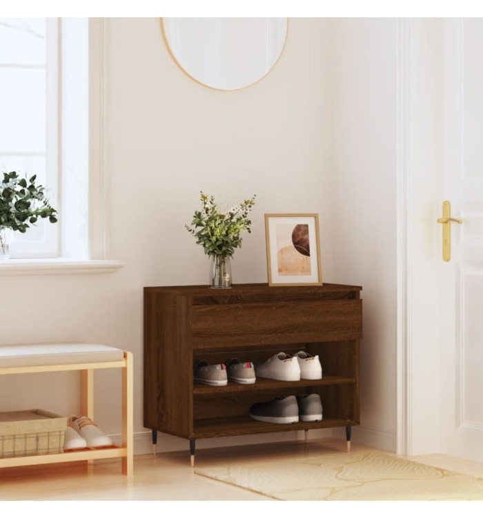 Armoire à chaussures Chêne marron 70x36x60 cm Bois d'ingénierie | Mobilier & Déco