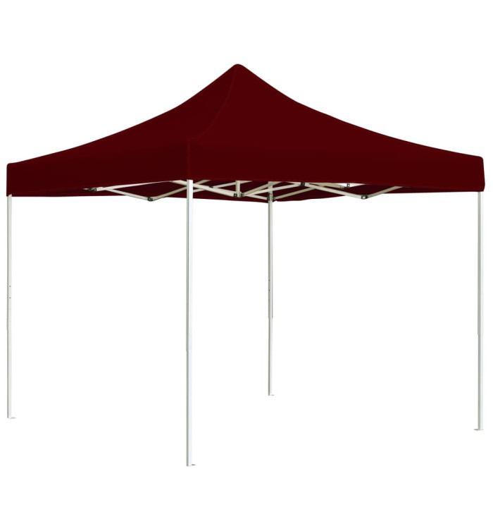 Tente de réception pliable Aluminium 3 x 3 m Bordeaux | Mobilier & Déco