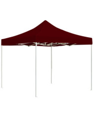 Tente de réception pliable Aluminium 3 x 3 m Bordeaux | Mobilier & Déco