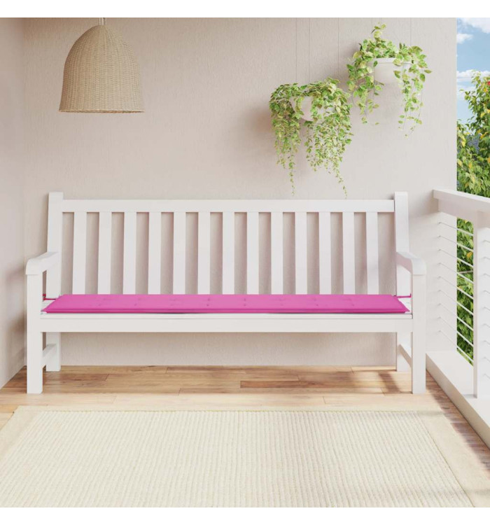 Coussin de banc de jardin rose 200x50x4 cm tissu | Mobilier & Déco