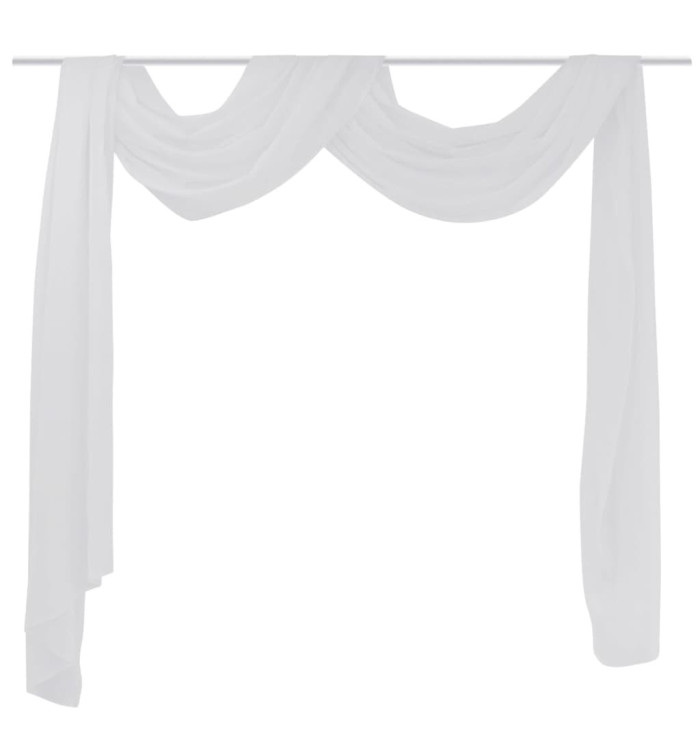Rideau en voile fine 140x600 cm Blanc | Mobilier & Déco