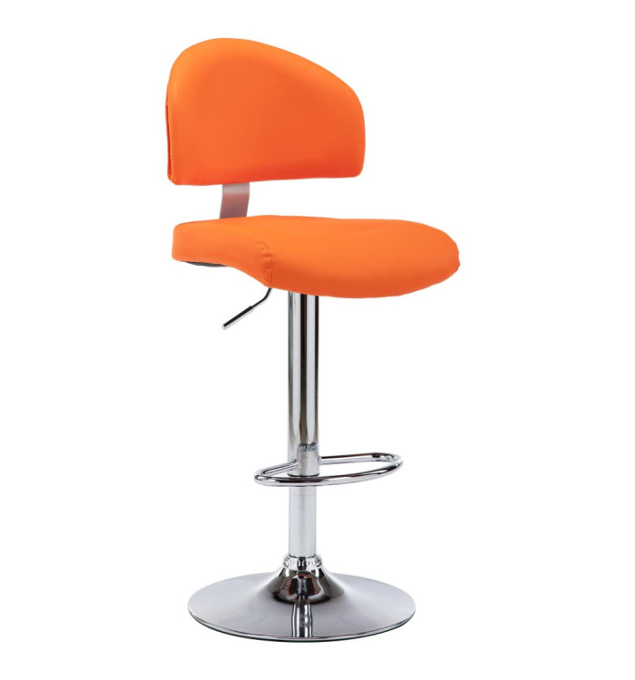 Tabouret de bar Orange Similicuir | Mobilier & Déco