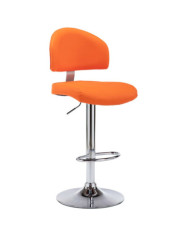 Tabouret de bar Orange Similicuir | Mobilier & Déco