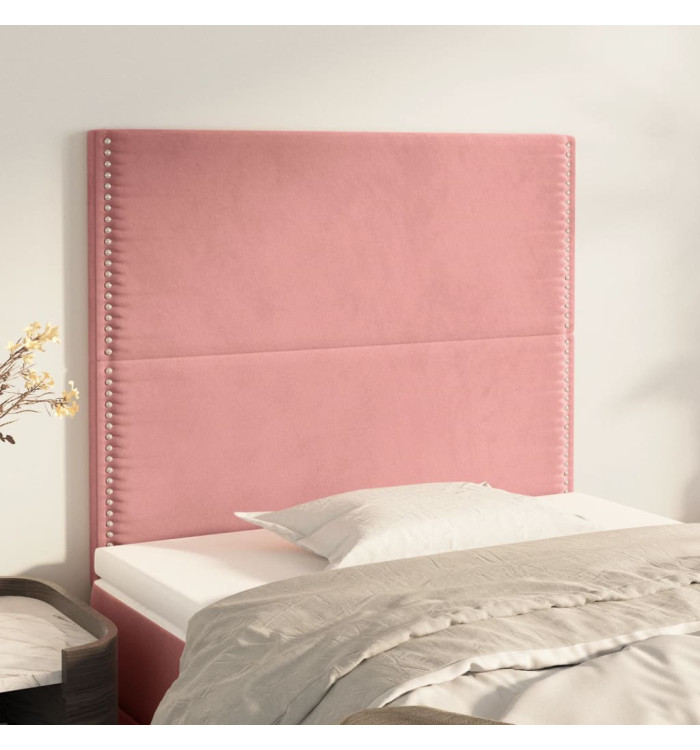 Têtes de lit 2 pcs Rose 90x5x78/88 cm Velours | Mobilier & Déco
