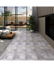 Dalles de plancher PVC autoadhésif 5,21 m² 2 mm marron ciment | Mobilier & Déco