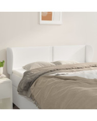 Tête de lit avec oreilles Blanc 147x23x78/88 cm Similicuir | Mobilier & Déco