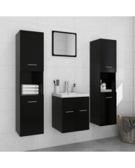 Ensemble de meubles de salle de bain Noir Aggloméré | Mobilier & Déco