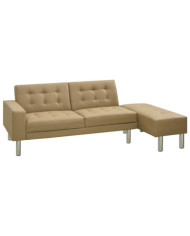 Canapé-lit Cappuccino Similicuir | Mobilier & Déco