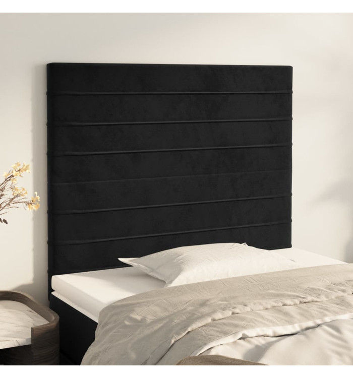 Têtes de lit 2 pcs Noir 100x5x78/88 cm Velours | Mobilier & Déco