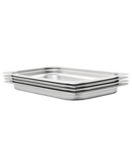 Récipients Gastronorm 4 pcs GN 1/1 40 mm Acier inoxydable | Mobilier & Déco