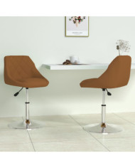 Chaises pivotantes à manger lot de 2 Marron Velours | Mobilier & Déco