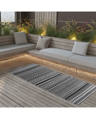 Tapis d'extérieur ARAKIL Noir 80x150 cm PP | Mobilier & Déco