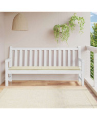 Coussin de banc de jardin crème 200x50x4 cm tissu oxford | Mobilier & Déco