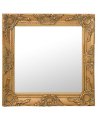 Miroir mural style baroque 50x50 cm Doré | Mobilier & Déco