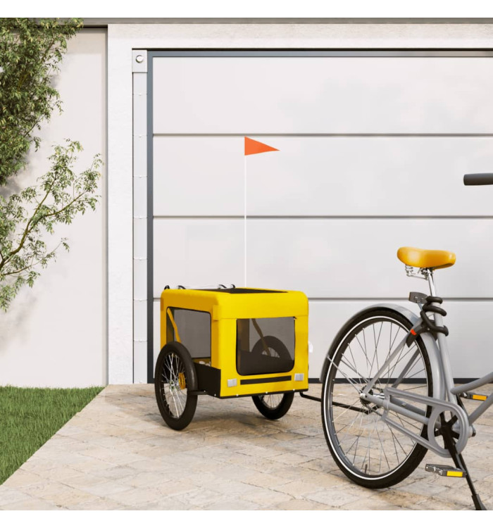 Remorque de vélo pour animaux de compagnie jaune et noir | Mobilier & Déco