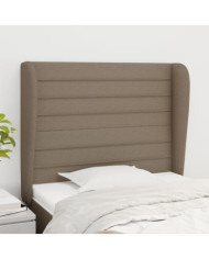 Tête de lit avec oreilles Taupe 93x23x118/128 cm Tissu | Mobilier & Déco