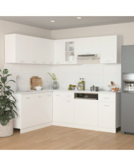Ensemble de meubles de cuisine 11 pcs Blanc Aggloméré | Mobilier & Déco
