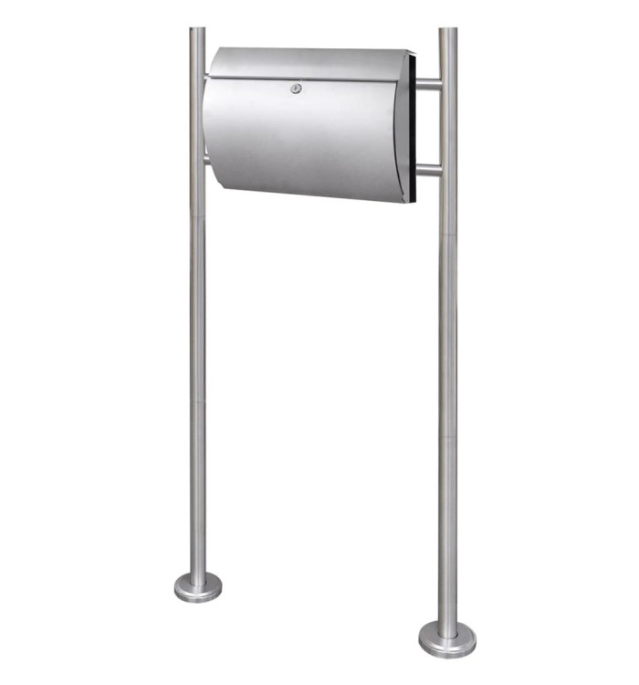 Boîte à lettre sur support en acier inoxydable | Mobilier & Déco