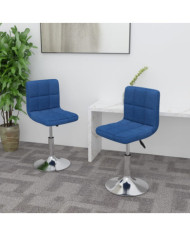 Chaises pivotantes à manger lot de 2 bleu tissu | Mobilier & Déco
