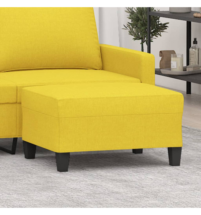 Repose-pied Jaune clair 70x55x41 cm Tissu | Mobilier & Déco