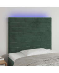 Tête de lit à LED Vert foncé 90x5x118/128 cm Velours | Mobilier & Déco