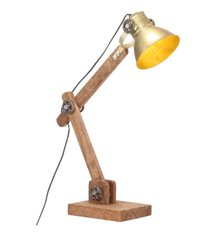 Lampe de bureau industrielle Laiton Rond 58x18x90 cm E27 | Mobilier & Déco