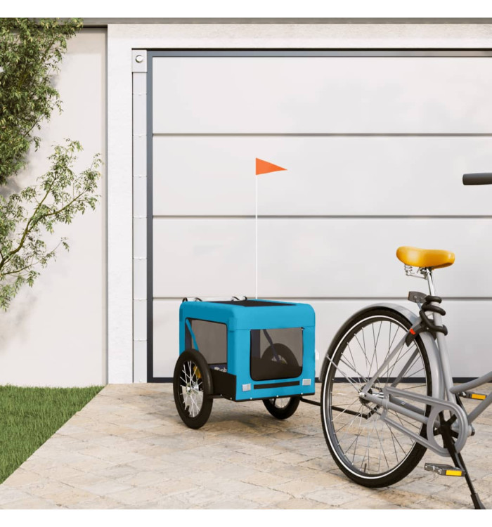 Remorque de vélo pour animaux de compagnie bleu et noir | Mobilier & Déco