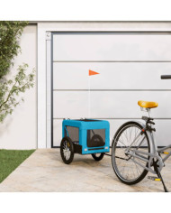 Remorque de vélo pour animaux de compagnie bleu et noir | Mobilier & Déco