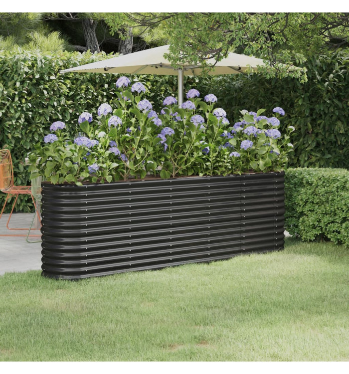 Lit surélevé de jardin Acier enduit de poudre Anthracite | Mobilier & Déco