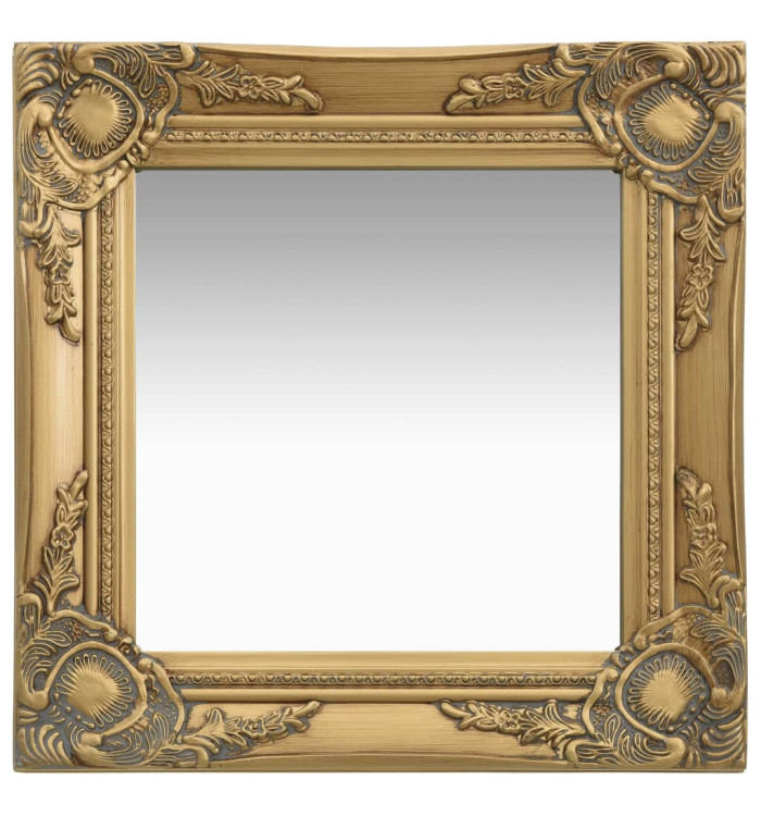 Miroir mural style baroque 40x40 cm Doré | Mobilier & Déco