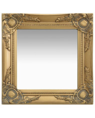 Miroir mural style baroque 40x40 cm Doré | Mobilier & Déco