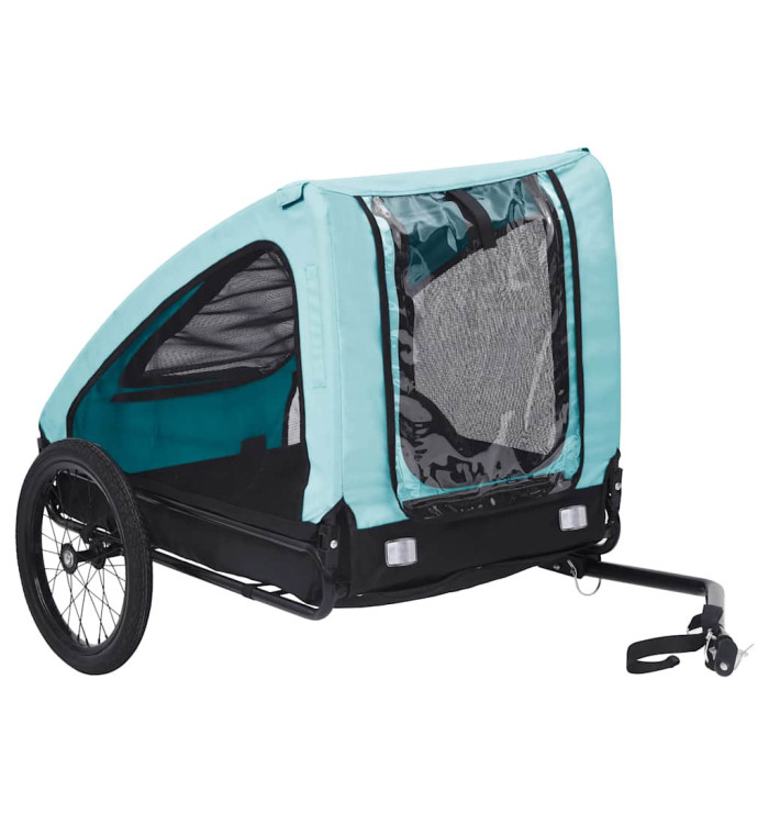 Remorque de vélo pour animaux de compagnie bleu et noir | Mobilier & Déco