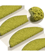 Tapis de marches d'escalier 15 pcs Vert 56x17x3 cm | Mobilier & Déco