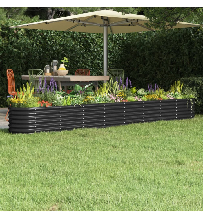 Lit surélevé de jardin Acier enduit de poudre Anthracite | Mobilier & Déco
