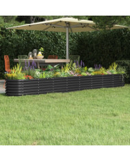 Lit surélevé de jardin Acier enduit de poudre Anthracite | Mobilier & Déco