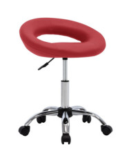 Chaise de travail roulante Rouge bordeaux Similicuir | Mobilier & Déco