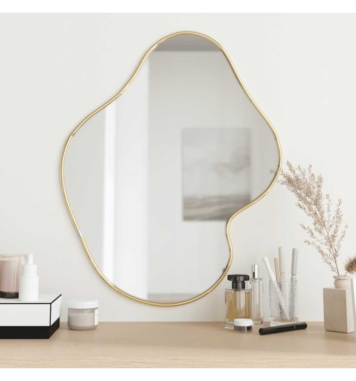Miroir mural Doré 60x50 cm | Mobilier & Déco